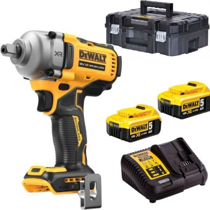 DEWALT DCF892P2TQW 18V XR BRUSHLESS 1/2" SLAGMOERSLEUTEL 5.0 LIION IN TSTAK KOFFER